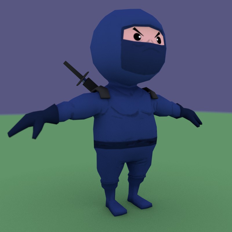 Low poly Ninja preview image 1